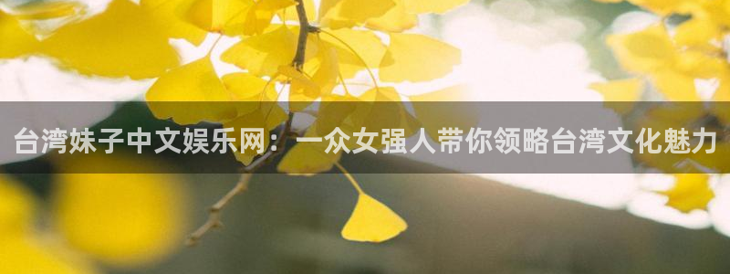 蓝狮娱乐游戏：台湾妹子中文娱乐网：一众女强人带你领略台湾文化魅力