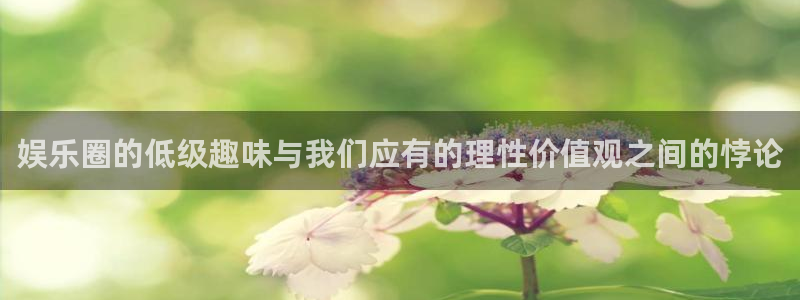 蓝狮娱乐,apk.：娱乐圈的低级趣味与我们应有的理性价值观之间的悖论